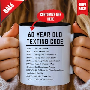 Funny Gift for 60 Year Old, 60th Birthday Gift, 60 Birthday Coffee Mug, Funny 60th Birthday Mug, Funny 60th Birthday Gift, 1965 Coffee Mug