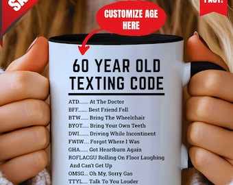 Funny Gift for 60 Year Old, 60th Birthday Gift, 60 Birthday Coffee Mug, Funny 60th Birthday Mug, Funny 60th Birthday Gift, 1965 Coffee Mug