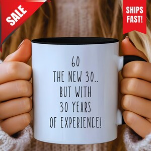 Cadeau 60e anniversaire, tasse jalon 60e anniversaire, tasse à café 60e anniversaire, tasse drôle 60e anniversaire, cadeau d'anniversaire 60 ans, cadeau bâillon