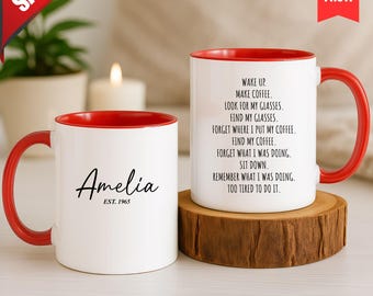 Tazza da caffè divertente sull'invecchiamento, tazza personalizzata per compleanno, regalo divertente per gli amanti del caffè, tazza con umorismo sull'invecchiamento, tazza per anziani, regalo per un compleanno importante