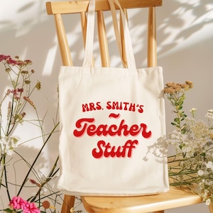 Sac fourre-tout personnalisé pour professeur, cadeau de remerciement, cadeau personnalisé pour professeur, sacoche pour professeur de maternelle, cadeau de remerciement pour professeur, sacoche personnalisée pour professeur