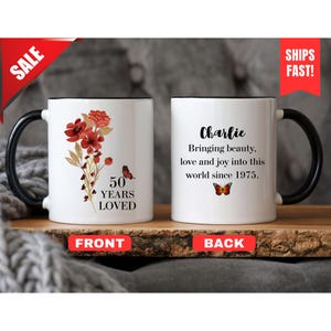 50th Birthday Gift, 1975 Coffee Mug, 50th Bday Gift, 50th Mug for Her, Grandad 50th Mug, Funny Gift For 50 Year Old, Funny 50th Birthday Mug