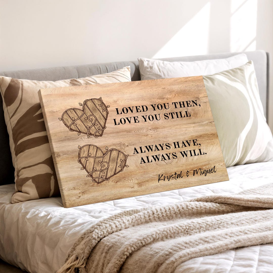 Personalized Couple Wall Art, Custom Names Wood Sign, Anniversary Gift ...