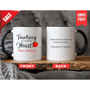 Inspiring Teacher Personalized Coffee Mug, Custom Teacher Appreciation Gift, Thank You Teacher Mug, Best Teacher Ever Mug, Cute Teacher Mug
