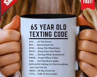 Grappige mok 65e verjaardag, grappig cadeau voor 65-jarige, 65e verjaardagscadeau, 65e verjaardag koffiemok, grappig 65e verjaardagscadeau, 1960 koffiemok