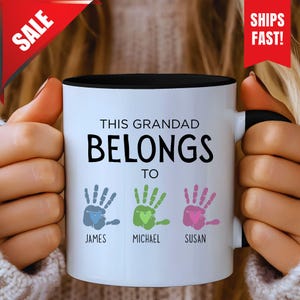 Personalized Grandad Mug, Daddy Gift, Grandad Belongs To Gift, Father&#39;s Day Grandad Gift, Personalized Grandad Gift, Fathers Day Mug Gift