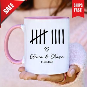 Wedding Anniversary Mug, Custom Wedding Mug, Personalized Wedding Mug, Anniversary Gift Idea, Newlyweds Mug, Personalized Couple Mug