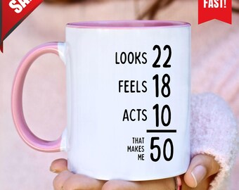 50th Years Personalized Gift, 50 Year Bday Gift, 50th Birthday Gift For Her, Custom Birthday Mug, 50th Bday Gift Sister, 1975 Insulated Cup