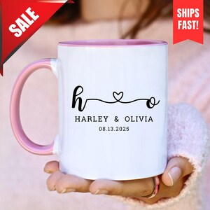 Personalized Mr & Mrs Coffee Mug, Mr and Mrs Mug, Custom Mr Mrs Coffee Mug, New Bride and Groom Set, Husband and Wife Mug, Wedding Mug