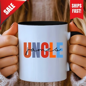 Uncle Mug Gift, Aunt and Uncle Mug Gift, Pregnancy Reveal Announcement Gift, Custom Name Uncle Mug, Promoted To Uncle Gift, Uncle To Be Gift