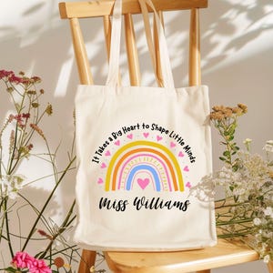 Sac fourre-tout personnalisé pour professeur, cadeau personnalisé pour professeur, cadeau de remerciement, cadeau de remerciement pour professeur, sac pour professeur de maternelle, sac pour professeur personnalisé