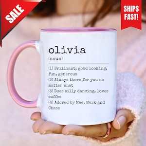 Personalized Name Mug, Funny Name Mug, Custom Definition Mug, Custom Name Definition Mug, Birthday Gift Mom, Sister Definition Mug