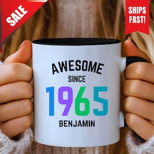 Lustiges Geschenk für 60 Jahre alt, Opa 60. Becher, 60. Becher für ihn, 1965 Kaffeebecher, 60. Geburtstagsgeschenk für Männer, lustige 60. Geburtstagsbecher