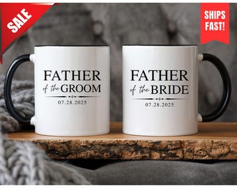 Personalized Father of the Groom or Father of Bride Mug, Bonus Dad of Bride Gift, Gift for Dad of Bride, Parents in Law Wedding Gift