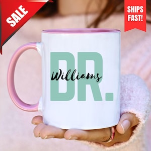 Personalized Doctor Coffee Mug, Future Doctor Gift, Doctor Coffee Cup, Doctor Graduation Gift, Custom Doctor Coffee Mug, PHD Gift Funny Mug
