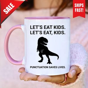 English Teacher Gift, Funny Coffee Mug, Grammar Coffee Mug, Teacher Mug Funny, Custom Gift For Teacher, High School Teacher, T-Rex Mug