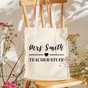 Cadeau personnalisé pour professeur, sac fourre-tout personnalisé pour professeur, cadeau de remerciement, sac pour professeur de maternelle, sac personnalisé pour professeur, cadeau de remerciement pour professeur