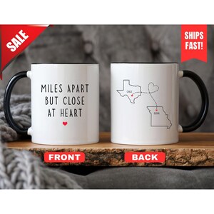 Personalized Long Distance Mug, Custom Best Friend Mug, Moving Away Gift, State To State Gift Mug, Distance Friend Mug, Moving States Mug