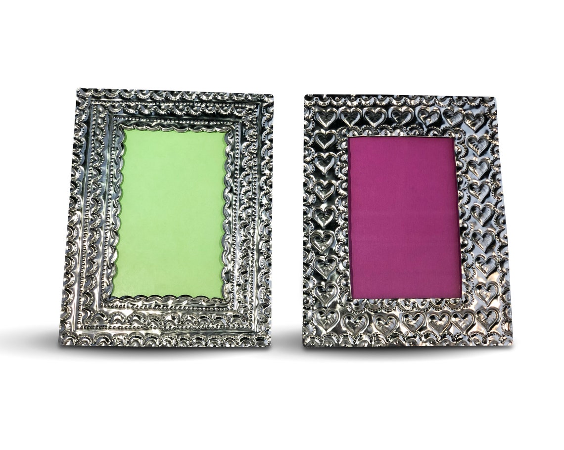Picture Frames Pack2 Mexican Tin 7.5 x 5.5 Etsy