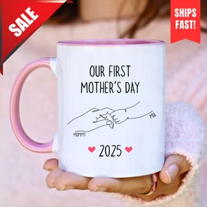 Our First Mother&#39;s Day Mug, First Time Mom Gift, First Mother&#39;s Day Gift From Baby, Personalized Name Mug For Mom, Gift From Son to Mom