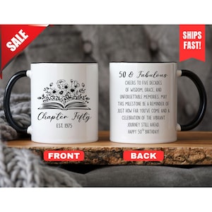 50th Birthday Gift, 50th Bday Gift, 50th Mug for Her, 1975 Coffee Mug, Grandad 50th Mug, Funny Gift For 50 Year Old, Funny 50th Birthday Mug