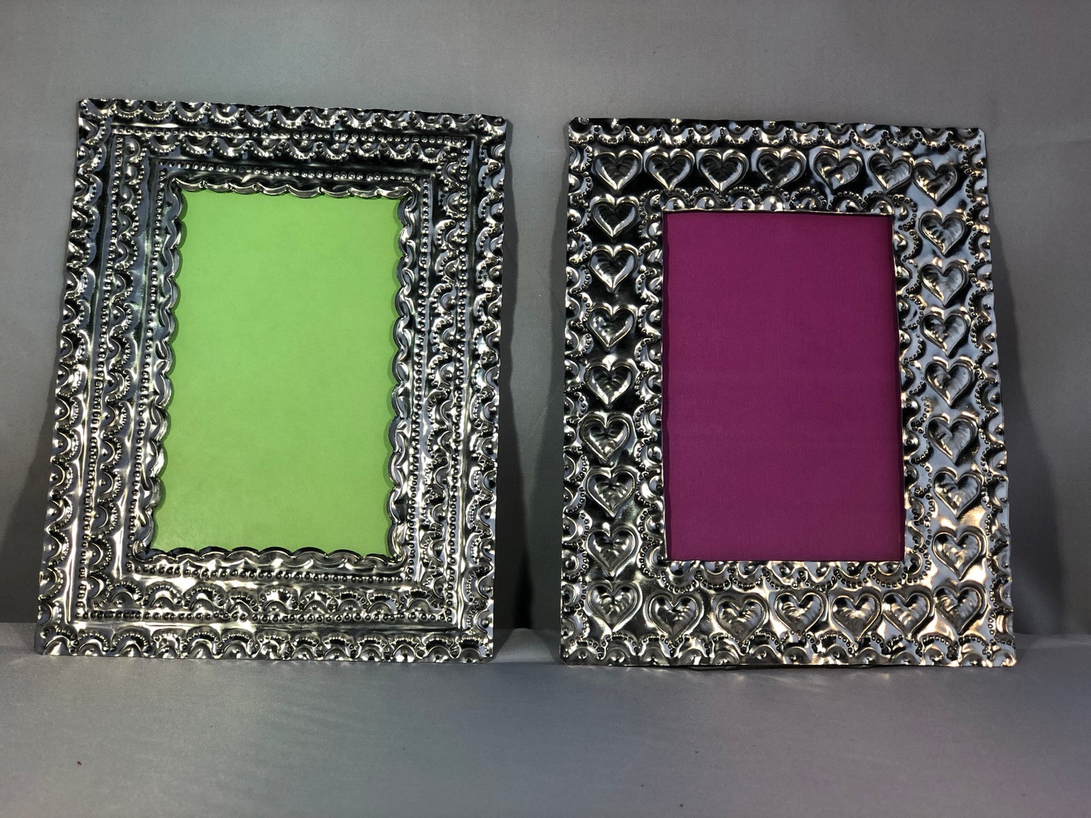 Picture Frames Pack2 Mexican Tin 7.5 X 5.5 Etsy