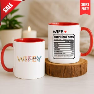 Custom Wife Mug, Birthday Gift For Wife, Happy Anniversary Coffee Cup, Gift For Wife, Best Wife Ever Coffee Mug, Wife Anniversary Gift