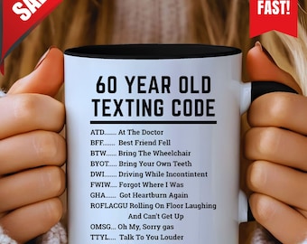 Funny Gift for 60 Year Old, 60th Birthday Gift, 60 Birthday Coffee Mug, Funny 60th Birthday Mug, Funny 60th Birthday Gift, 1965 Coffee Mug