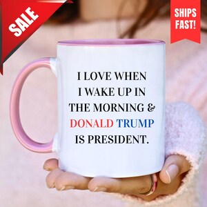 Trump Coffee Mugs, 2024 Election Ceramic Tea Cup, Donald Trump Election Party, Trump Mug, Funny Gifts for Republican, Trump Satire Mug