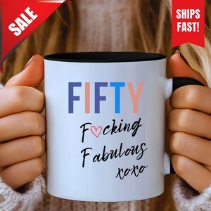 50th Birthday Gifts For Women, 50th Birthday Present, 50th Birthday Travel Mug, Personalized 50th Birthday Mug, Bestfriend Birthday Gift