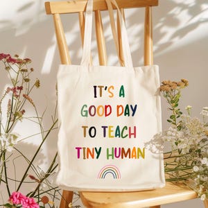 Sac pour professeur de maternelle, cadeau de remerciement pour professeur, cadeau personnalisé pour professeur, sac fourre-tout personnalisé pour professeur, cadeau de remerciement, sacoche personnalisée pour professeur