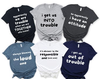 Camiseta de mejor amiga a juego, camiseta de amistad, camiseta divertida para grupo, camiseta personalizada para mejor amiga, camiseta divertida personalizada para grupo de amigas, camiseta de escuadrón de mejores amigas