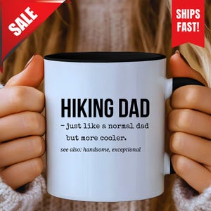 Hiking Mug Gift, Hiking Dad Gift, Carabiner Camp Mug, Backpacking Mug, Mountaineer Mug,Funny Hiker Gift,Mountain Climber Mug,Backpacker Gift