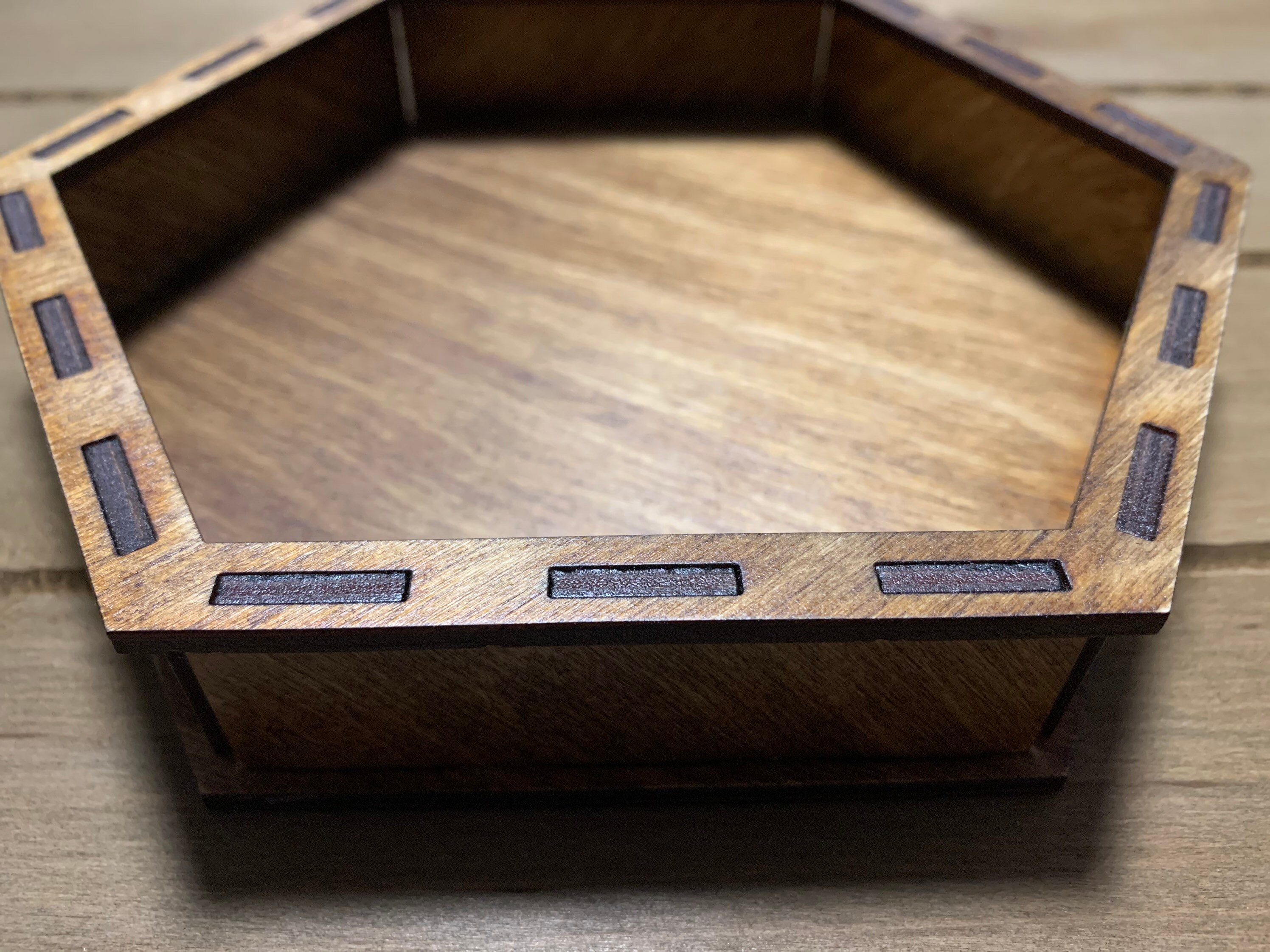 Laser Cut Hexagonal Dice Tray Etsy