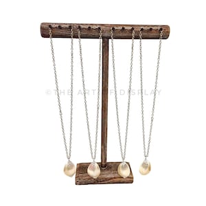 19 inch Necklace Hook Bar Stand, T-Bar Necklace Stand, Weathered Barn Display, Trade Show Display, Jewelry Organizer Stand, Necklace Display
