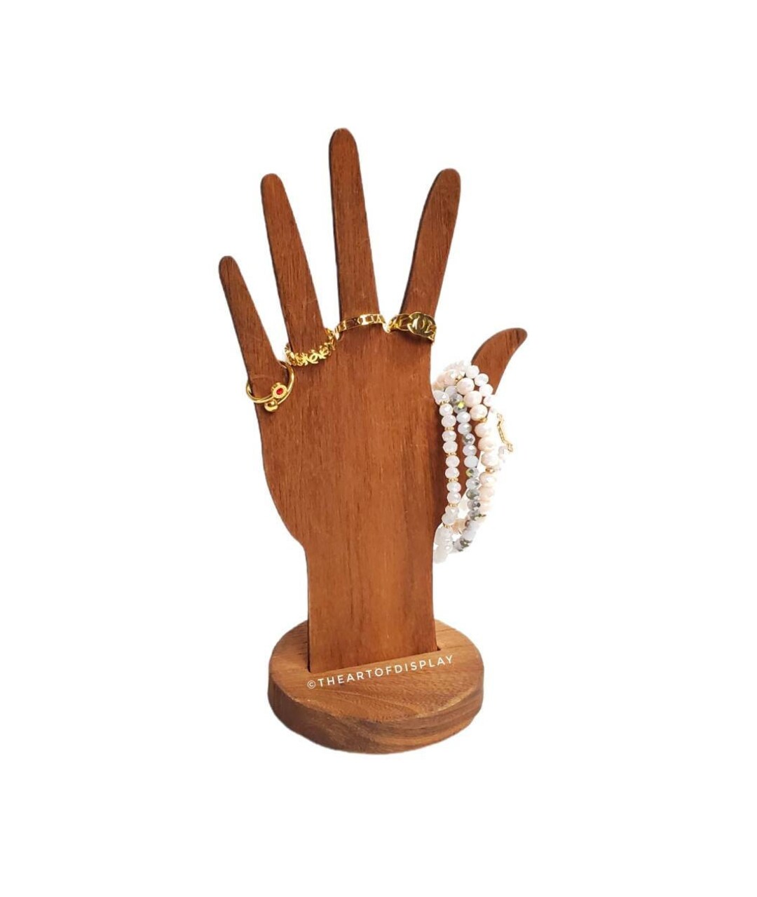 Wooden Hand Display, Bracelets and Ring Display Lightweight, Portable ...