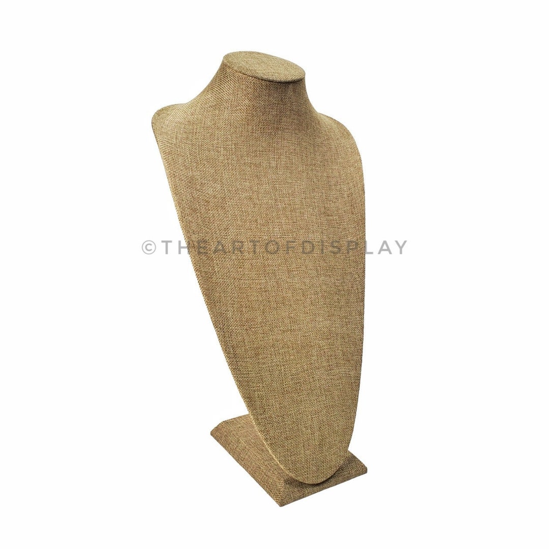 18 Burlap Necklace Stand Linen Jewelry Display Tall Etsy
