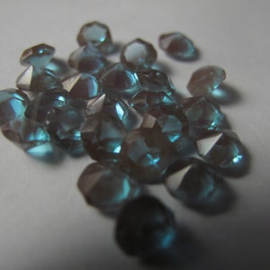 1X 5.5mm VICTORIAN RHINESTONE SAPPHIRE 1870-1900 image 2