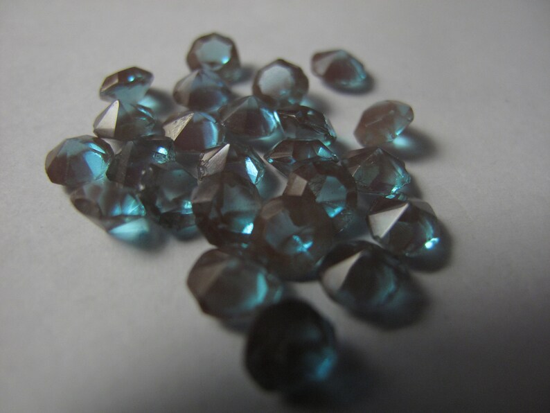 1X 5.5mm VICTORIAN RHINESTONE SAPPHIRE 1870-1900 image 2