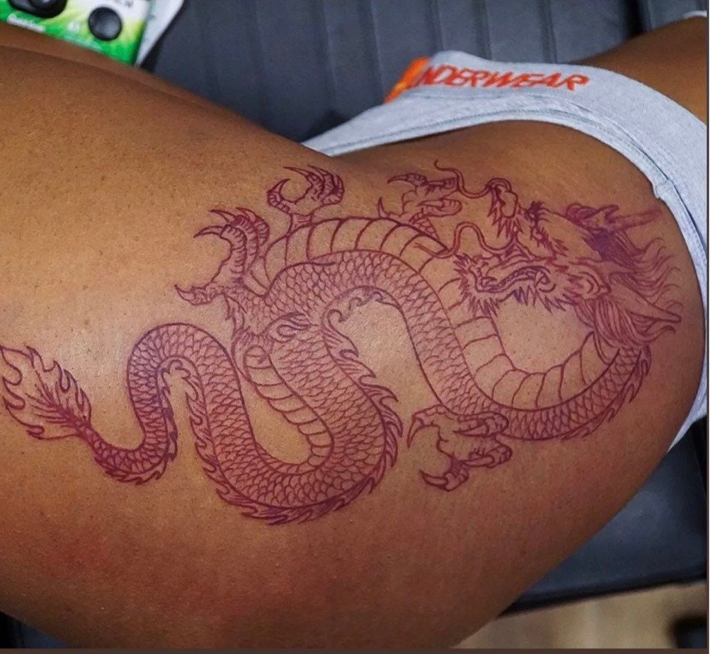 Red Dragon Temporary Tattoo/ Festival Accessories/ Fake Tattoo - Etsy Red Dragon Temporary Tattoo/ Festival Accessories/ Fake Tattoo - Etsy