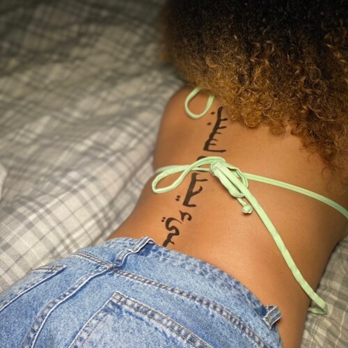 XL Arabic Back Temporary Tattoo - Etsy UK XL Arabic Back Temporary Tattoo - Etsy UK