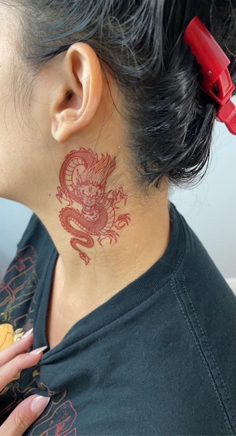 Dragon Throat Tattoo by oboevtattoo  Tattoogridnet