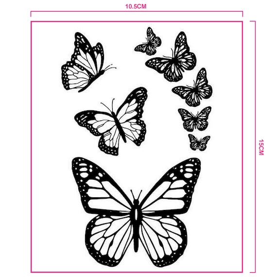 Set Accessori Capelli Farfalla - 8 Forcine, Fascia E Adesivo Per Feste E Carnevale