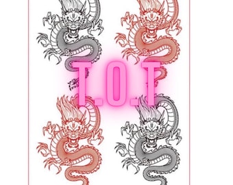 Digital print, tattoo template, tattoo design, fake tattoo template