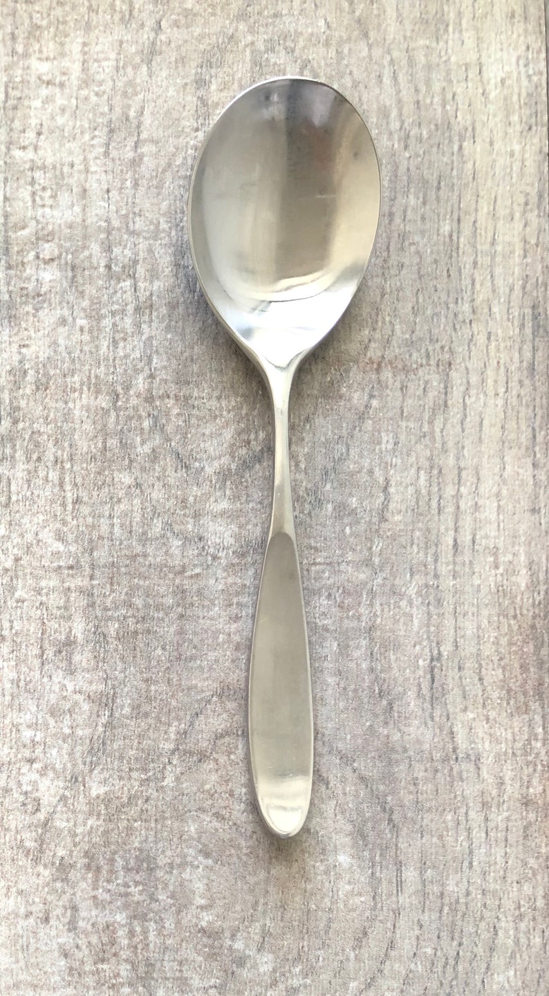 Stainless 188 Serving Spoon Magnum Pattern Japan. LAUFFER