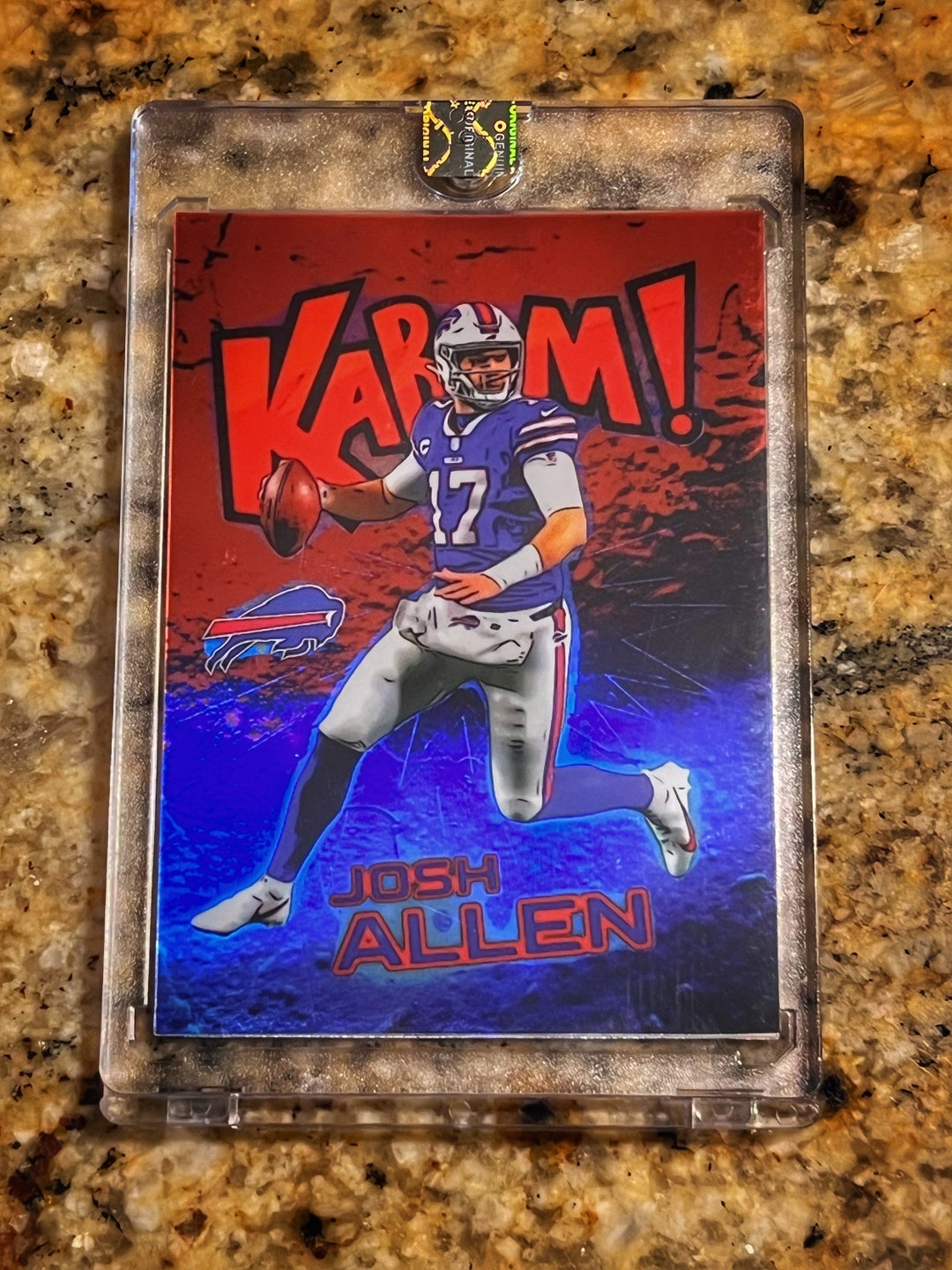2022 Josh Allen Blue/red Marble Kaboom Refractor Etsy