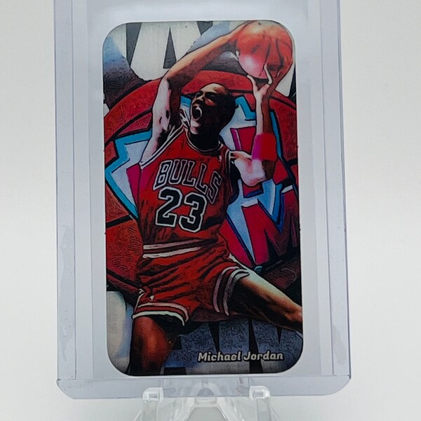 1993 Michael Jordan NBA JAM Promo Card Refractor Tobacco Card