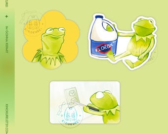 Im gonna kermit series, green frog outlet knife bleach klorox stickers