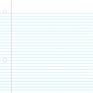 College Lined papier (met markeringen voor perforeren)