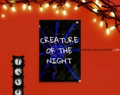 Creature Of The Night Poster: Moonlit Gothic Decor for Dark Fantasy Enthusiasts